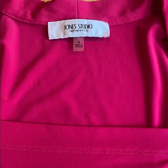 Jones Studio Pink Sleeveless Mandarin Collar Blouse - Picture 2 of 3